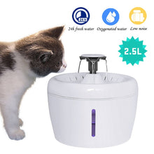 Load image into Gallery viewer, 2.5L Automatic Cat Fountain Water Drinking Feeder Bowl Pet Dog Cat Water Dispenser Mute Automatic Drinking Fountain Electric USB
